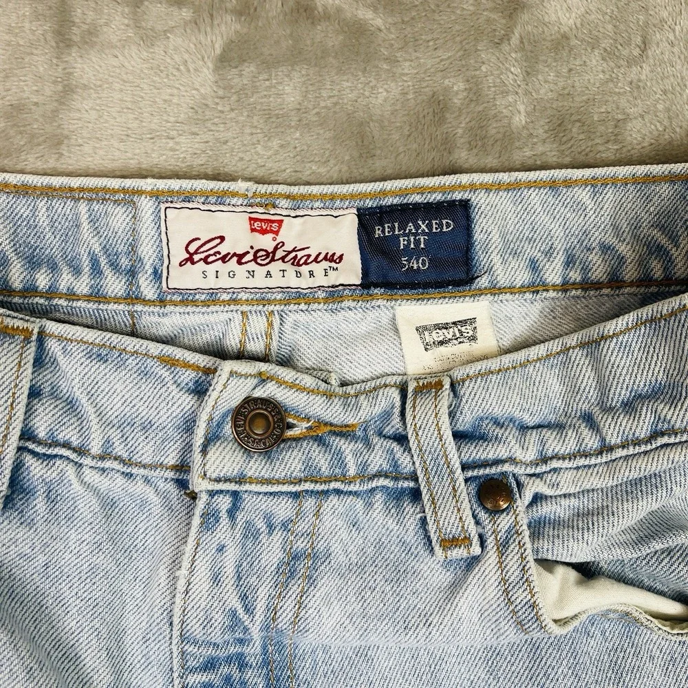 Vintage Mens Levis Jeans Relaxes Fit 540‎ 34x30 Light Faded Blue